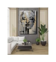 Kanvas Tablo Soyut Karakalem Kadın Modern Dekoratif Kanvas Tablo 70 X 100