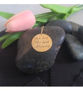 Kişiye Özel 925 Ayar Gümüş  '' You are the best moomy '' Altın Kaplama Plaka Kolye