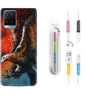 Vivo Y11S Y21S Y20 Y20S Y70 Kılıf Kablo Koruma Spiral Silikon Kartal Uçarken 1718