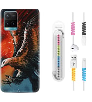 Vivo Y11S Y21S Y20 Y20S Y70 Kılıf Kablo Koruma Spiral Silikon Kartal Uçarken 1718