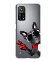 PrintiFy Xiaomi Mi 10T ile Uyumlu 1mm Slim Fit Köpek 2 050e Baskılı Şeffaf  Kılıf