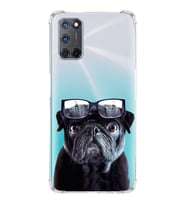 PrintiFy Oppo A72 Uyumlu Köpek 3 Baskılı Şeffaf Köşe Korumalı Antişok Kılıf