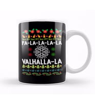 Fa La La La Valhalla La Viking God Ugly Christmas Kupa Bardak Porselen