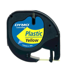Dymo Letratag Şerit Plastik 12 MMx4 MT Sarı 91202