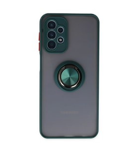 Samsung Galaxy A23 4g Kılıf Montreal Yüzüklü Silikon Kapak - Yeşil