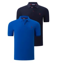 İKİLİ SET T8561 DEWBERRY ERKEK TSHIRT-LACİVERT- SAX