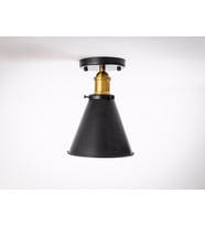 RİOLİGHT RETRO TEKLİ METAL PLOFONYER AVİZE (Siyah)