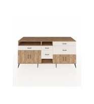 Kronos Konsol 4 Raflı 5 Çekmeceli 4 Kapaklı 220x59x99 Çam-Çam/Aytaşı