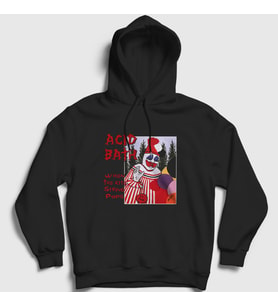 Presmono Unisex Siyah Kite String Pops Acid Bath Kapüşonlu Sweatshirt 428017tt