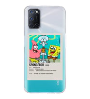 Oppo A52/A72/A92 Uyumlu Sunger Bob Minimalist Poster Desenli Şeffaf Telefon Kılıfı