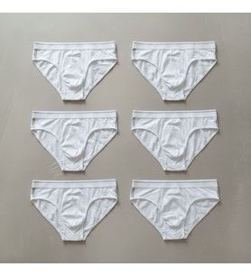 Erkek 6'lı Paket Beyaz Renk Slip BB2787
