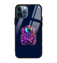 iPhone 11 Pro Max Neon Astronot Tasarımlı Glossy Telefon Kılıfı