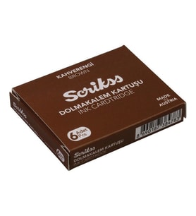 Scrikss Dolmakalem Kartuşu 6'lı Kutu Kahverengi 