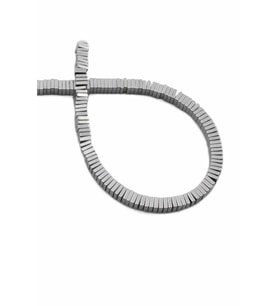 Hematit Taşı Kare Kesim Parlak Gümüş 4x1mm Doğal Taş Dizi