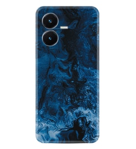Vivo Y22S Kılıf Silikon Desen Özel Seri Blue Zigzag 1687