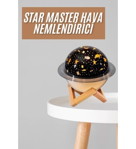 Hava Nemlendirici Led Işıklı Gece Lambası Yıldız Görünümlü Renk Değiştiren