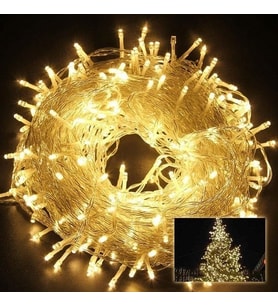  10 Metre Fişli  Şeffaf Kablolu Günışığı 100 Ledli Peri Led Animasyonlu 