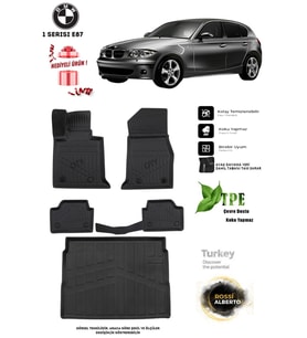 Bmw 1 Serisi E87 2008 Araca Özel 3D Paspas Ve 3D Bagaj Havuzu