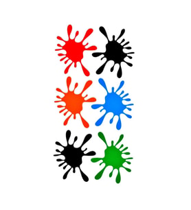 Damla Görünümünde Sticker 6 Farklı Renk Sticker