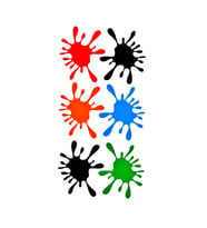 Damla Görünümünde Sticker 6 Farklı Renk Sticker