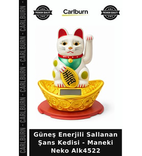 Özel Üretim Dekoratif Hediyelik Güneş Enerjili Sallanan Şans Kedisi - Maneki Neko Alk4522
