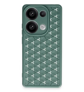 Durukar® Redmi Note 13 Pro 4G Kılıf Petek Silikon Kapak - Koyu Yeşil