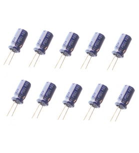 100uF 16V Elektrolitik Kondansatör 6x11mm - 10 Adet