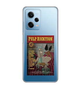 Redmi Note 12 Pro 5G Uyumlu Pulp Ricktion Tasarımlı Şeffaf Telefon Kılıfı