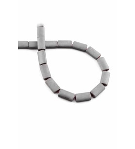 Hematit Doğal Taş Mat Gri Dikdörtgen Kesim 7x13mm Dizi [AA]