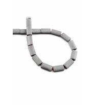 Hematit Doğal Taş Mat Gri Dikdörtgen Kesim 7x13mm Dizi [AA]