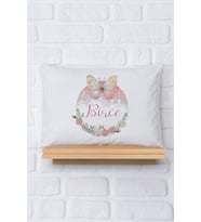 Pia Baby Premium %100 Pamuk İsme Özel Kız Bebek Yastık Kılıfı 35*45 cm 5028-12