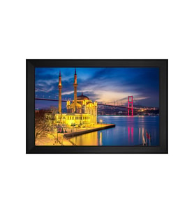 Manzara Temalı Kanvas Tablo 80 x 110 cm Siyah Çerçeve