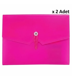 Bigpoint Körüklü Dosya 13 Cepli Lastikli A4 Pembe x 2 Adet