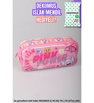 "DEKOMUS ISLAK MENDİL HEDİYELİ"  "THE POWER OF PINK LOVE KOLEKSİYONU" KALEM ÇANTASI