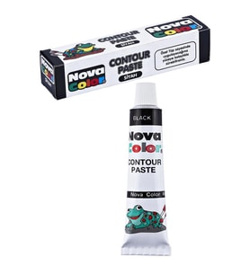 Siyah Kontür Boyası 25 ml 1 Adet Cam Vitray Boyası Kontur Siyah Vitray Çalışması