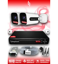 Bayicam 2 Kameralı Zebra 2 Dış Kamera Set HDD'siz 5 MP Full HD Gece Görüşlü Güvenlik Kamerası Sistemi