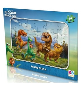KS Games 24 Parça Kız ve Erkek Çocuk Good Dinosaur Lisanslı Frame Puzzle - GD704