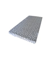 Çocuk Yatağı 60x120x6 Cm Vip Oyun Parkı Sünger Yatak Bebek Yatağı-GRİ YILDIZ