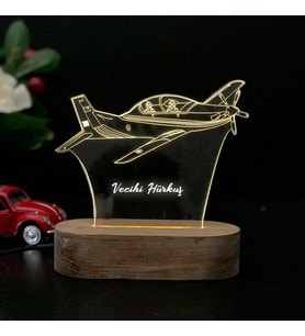 Vecihi Hürkuş 3D Led Tasarım Gece Lambası
