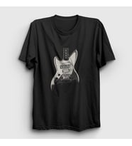 Presmono Unisex Siyah Guitar Nirvana T-Shirt 99323tt