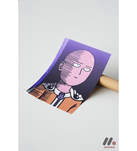 One Punch Man Saitama Poster, Çerçevesiz Yüksek Kalite Duvar Afişi - Anime Severlere