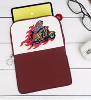 BK Gift Motorcu İskelet Tasarımlı Taşınabilir Koruyucu Tablet Kılıfı & Organizer Çanta - Bordo-1