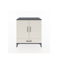 Hyperion Şifonyer 3 Raflı Tek Çekmeceli 2 Kapaklı 88x44x96 Antrasit-Aytaşı