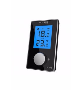 S20 Siyah Kablosuz Dijital Oda Termostatı (Karışık)