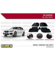 Bmw 1 Serisi F20 Havuzlu 3D Paspas Niken Siyah 2011-2019 Arası