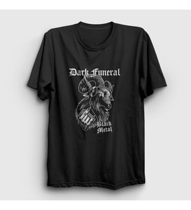 Presmono Unisex Siyah Metal Dark Funeral T-Shirt 384368tt