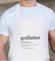 BK Home Godfather Baba Tasarımlı Beyaz Mutfak Önlüğü-1