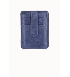 Guard Crazy Lacivert Hakiki Deri Dikey Model Kredi Kartlık // GRD260612WT1472