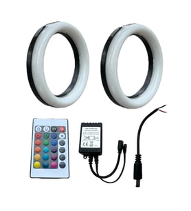 O Tipi 2 Adet Uzaktan Kumandalı Rgb Angel 16 Renk 125mm