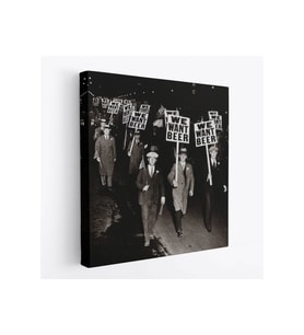 Bira İstiyoruz Olağandışı 1931 Yasak Protesto Fotoğrafı Kanvas Tablo-5336